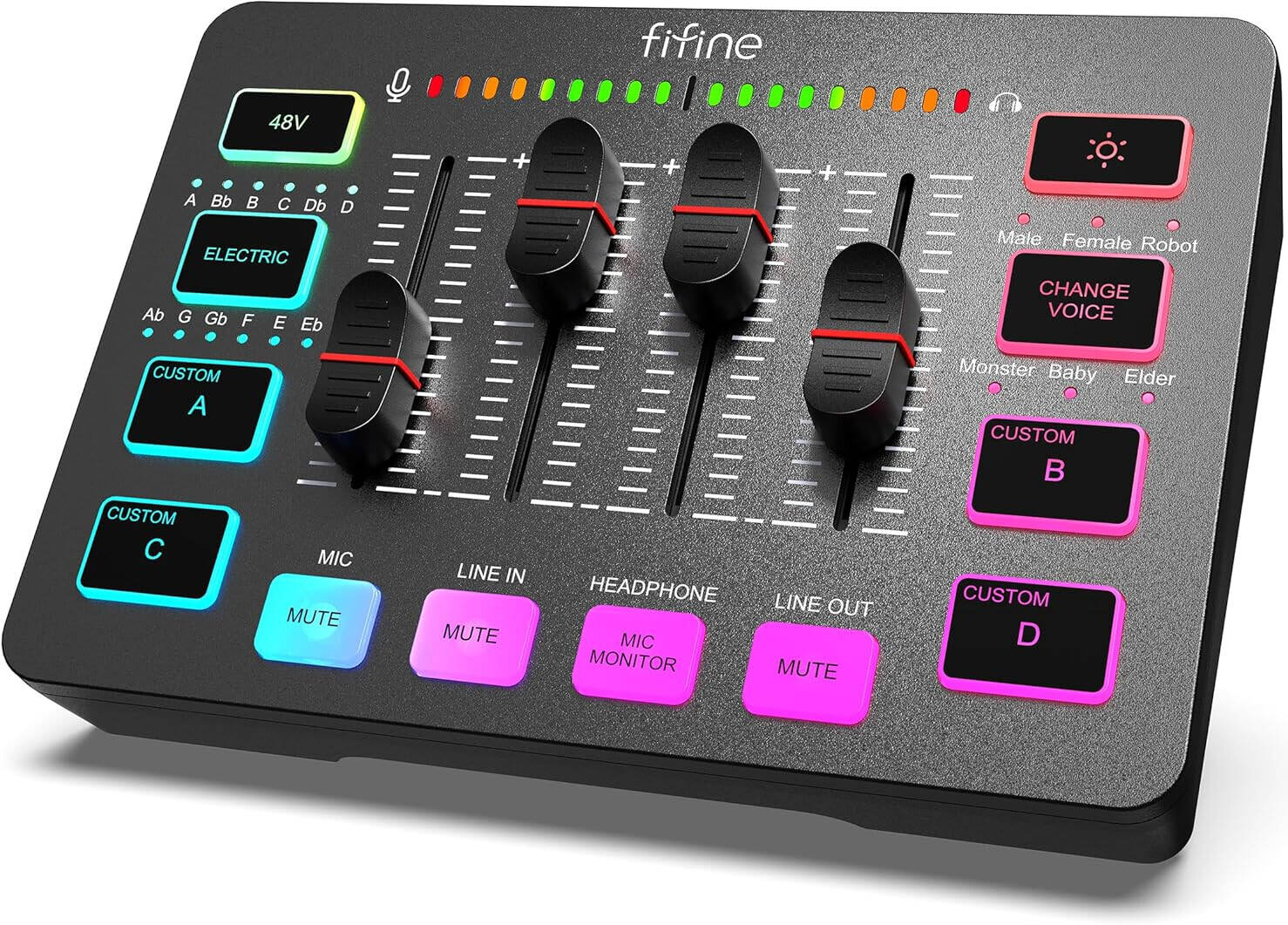 مكسر فيفاين - Fifine SC3 Audio Mixer - الصورة 3