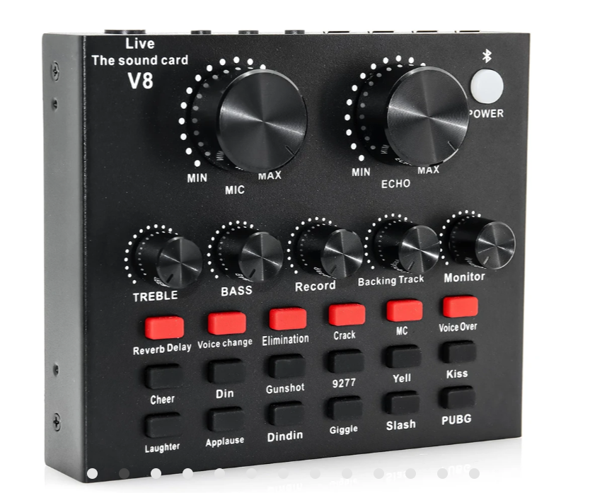 مكسر الصوت للبث والتسجيل الاحترافي (V8)