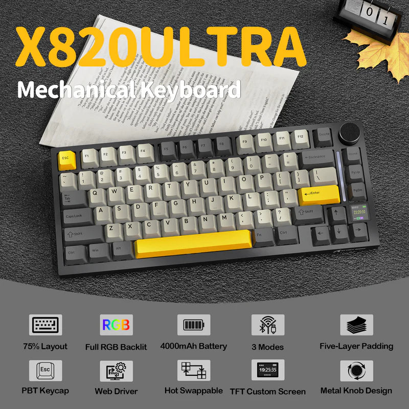 مميزات كيبورد ATTACK SHARK X820 Ultra